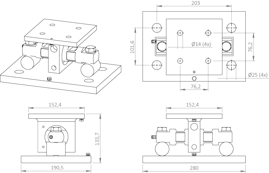 SIP-5103 Suporte de pesagem Berman Load Cells