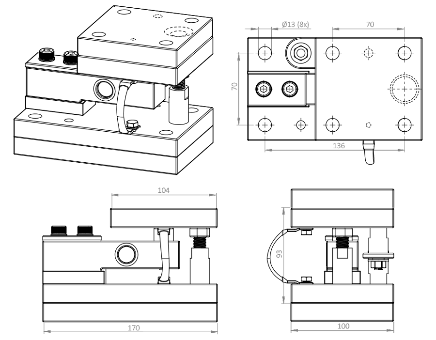 Suporte de pesagem Weightech SIP-HLCB