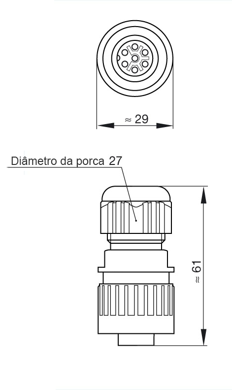 Conector para células de carga CA6 LD/LS